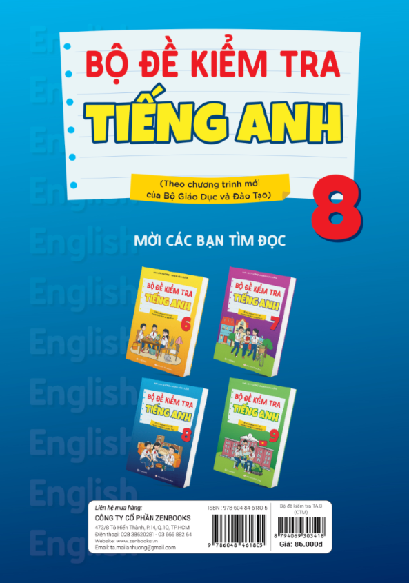 bộ đề kiểm tra tiếng anh 8 (chương trình thí điểm)