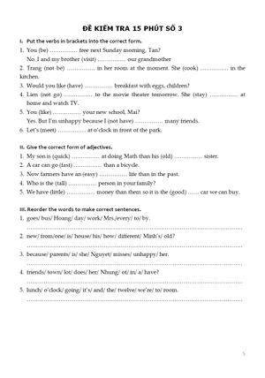 bộ đề kiểm tra tiếng anh - lớp 7