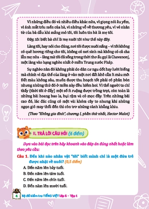 bộ đề kiểm tra tiếng việt 5 - tập 1 (kết nối) (sách màu)