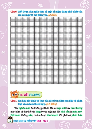 bộ đề kiểm tra tiếng việt 5 - tập 1 (kết nối) (sách màu)