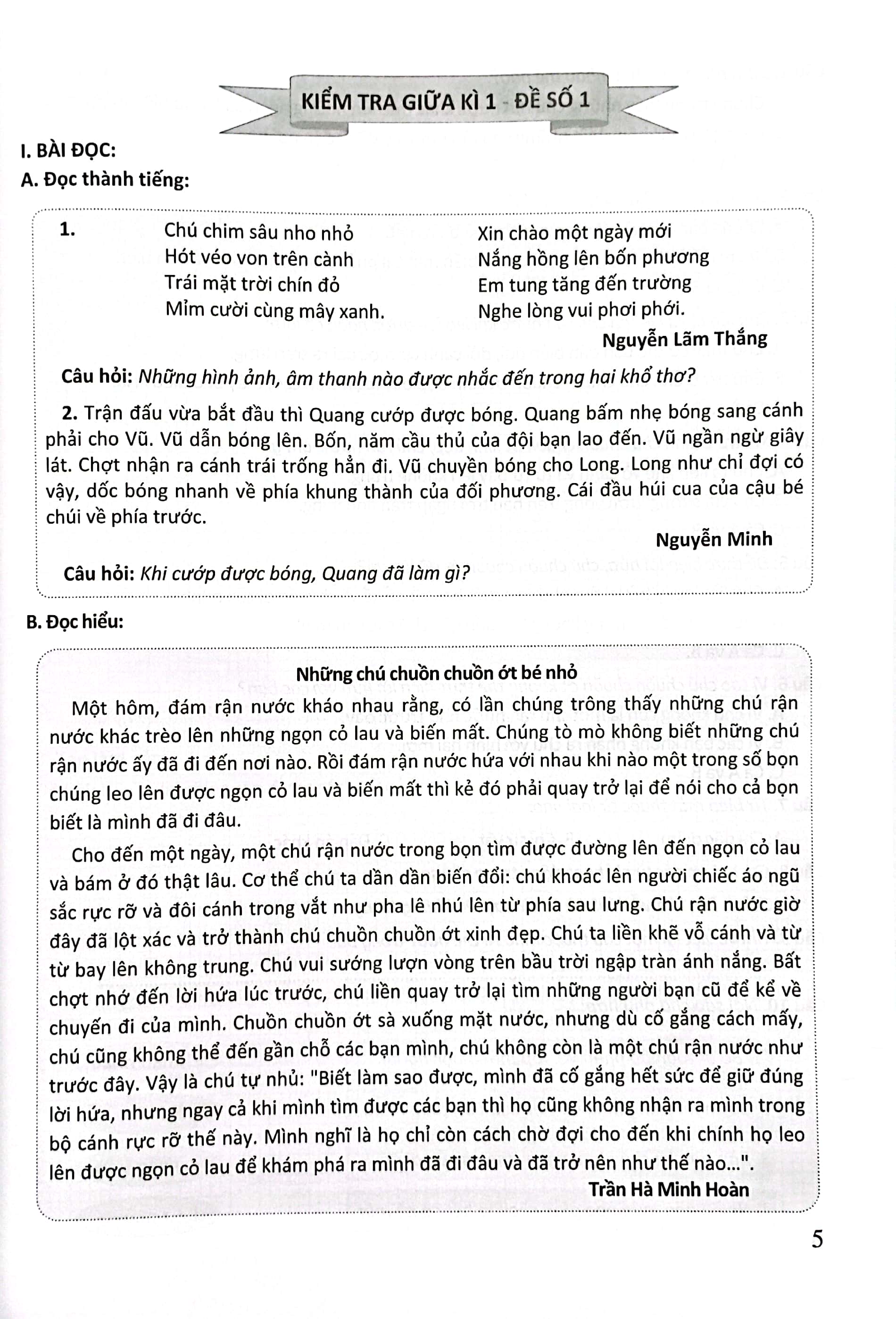bộ đề kiểm tra tiếng việt lớp 3 (ct)