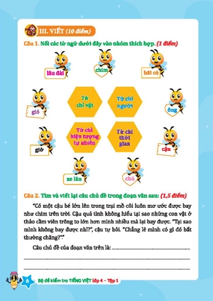 bộ đề kiểm tra tiếng việt lớp 4 - tập 1 (kết nối)