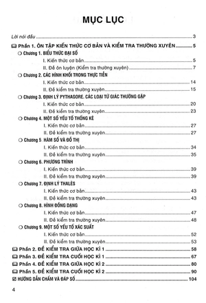 bộ đề kiểm tra toán 8 (bám sát sgk chân trời sáng tạo)