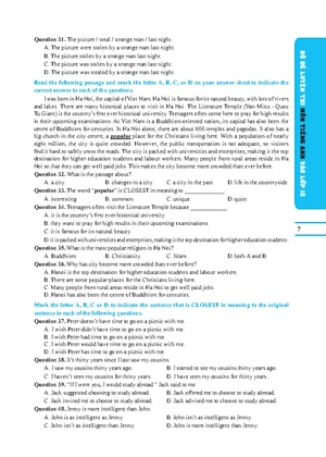 bộ đề luyện thi môn tiếng anh vào lớp 10 (có đáp án)