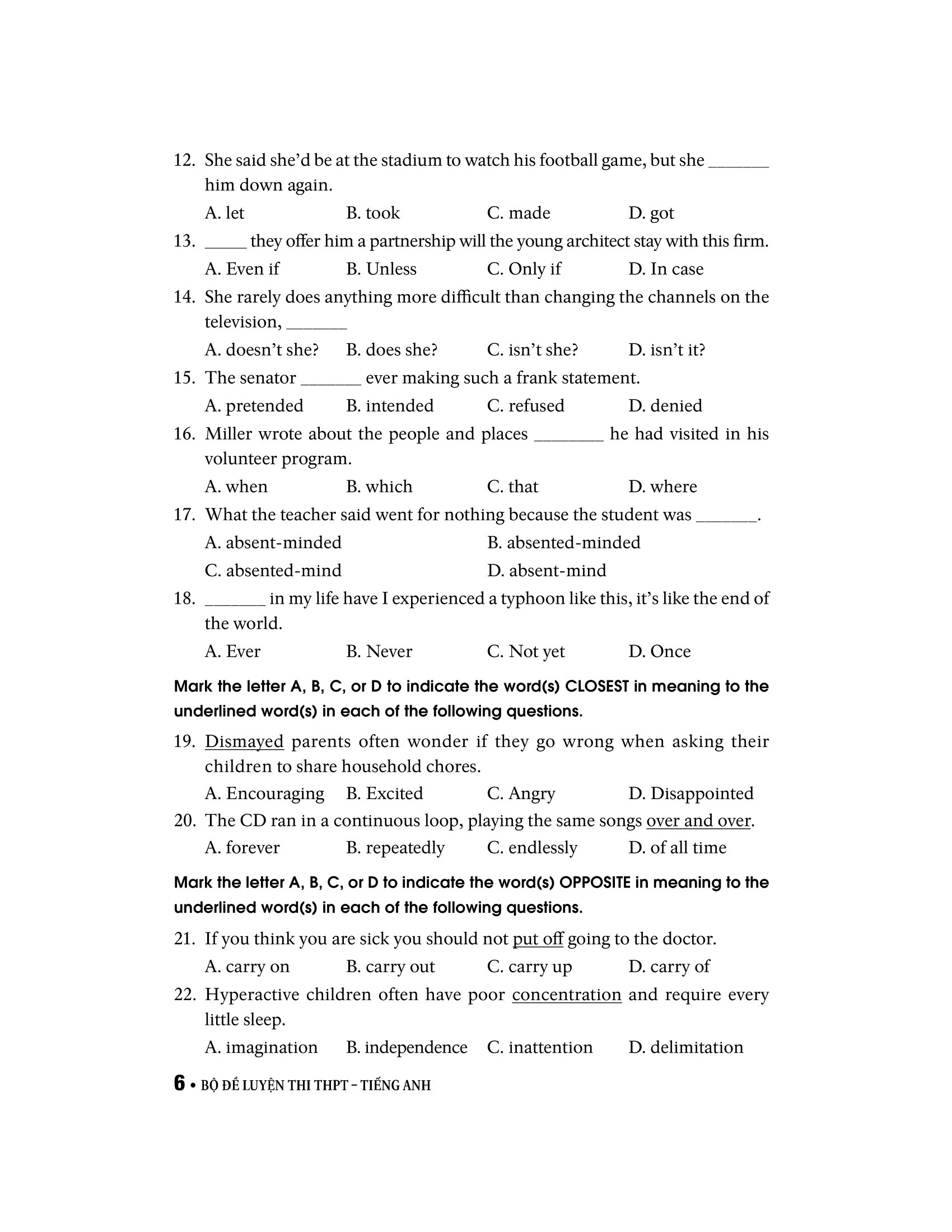 bộ đề luyện thi thpt môn tiếng anh (2022)