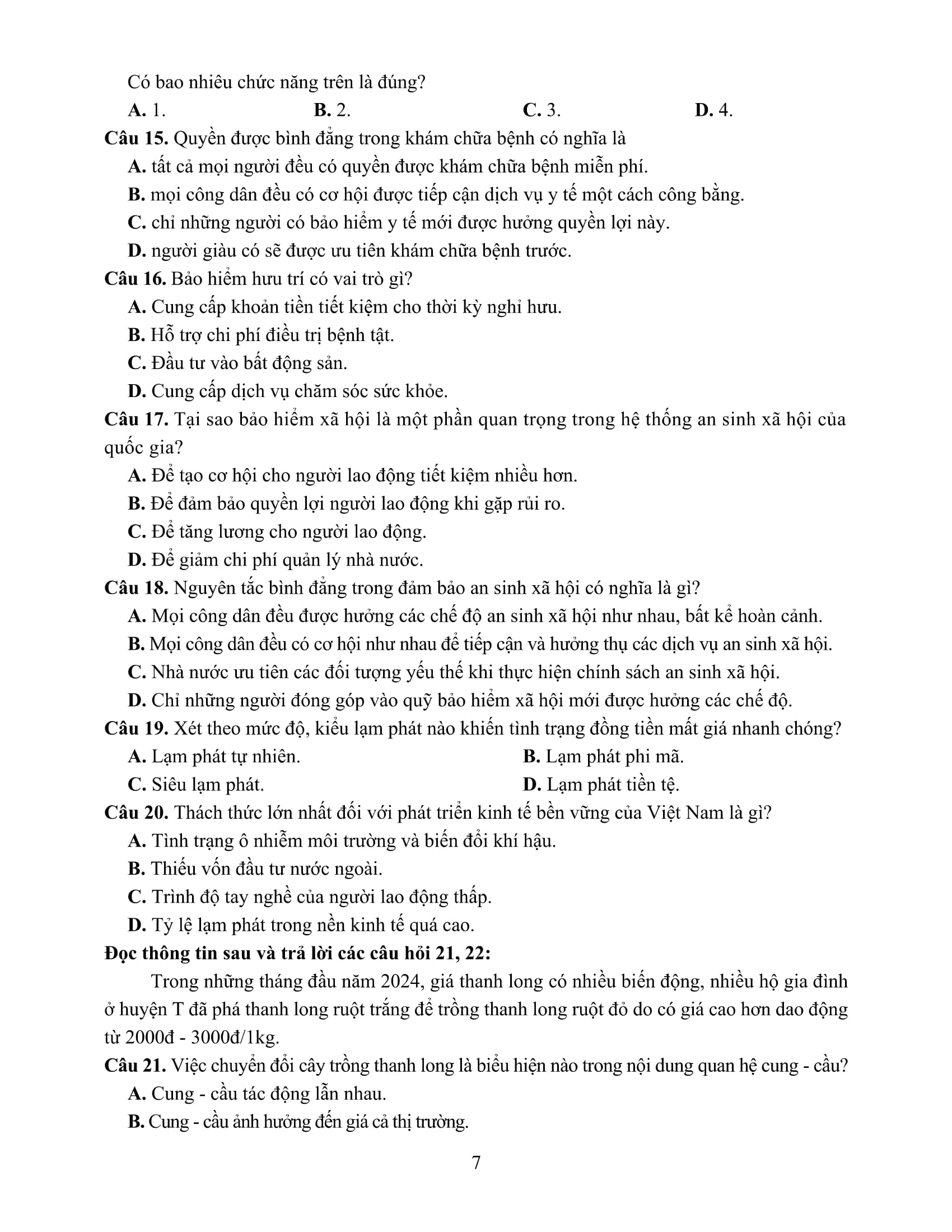 Bộ Đề Ôn Luyện Chuyên Sâu - Môn Giáo Dục Kinh Tế Và Pháp Luật - Kỳ Thi Tốt Nghiệp THPT Theo Chương Trình GDPT Mới