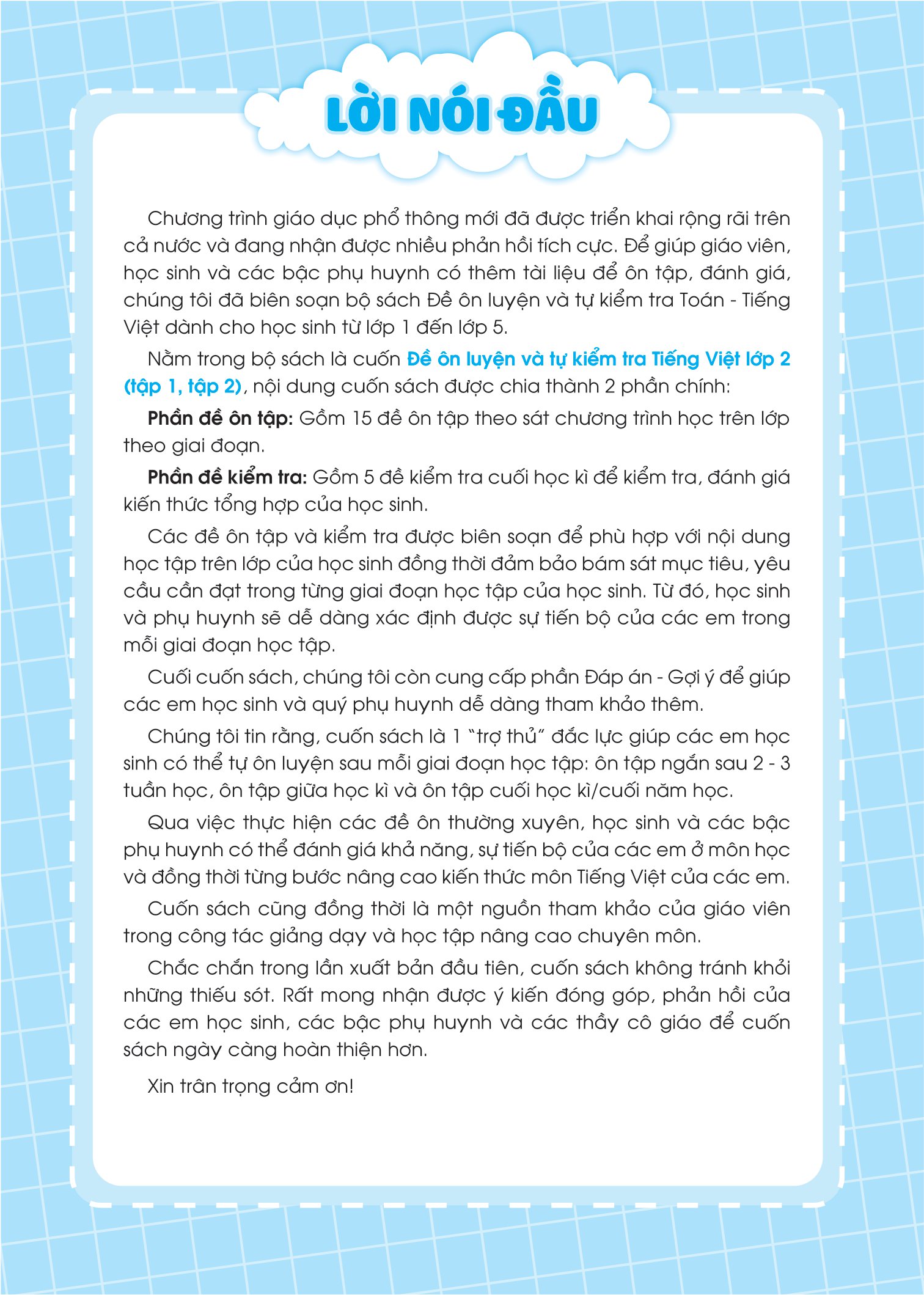 bộ đề ôn luyện và tự kiểm tra tiếng việt lớp 2 - tập 1