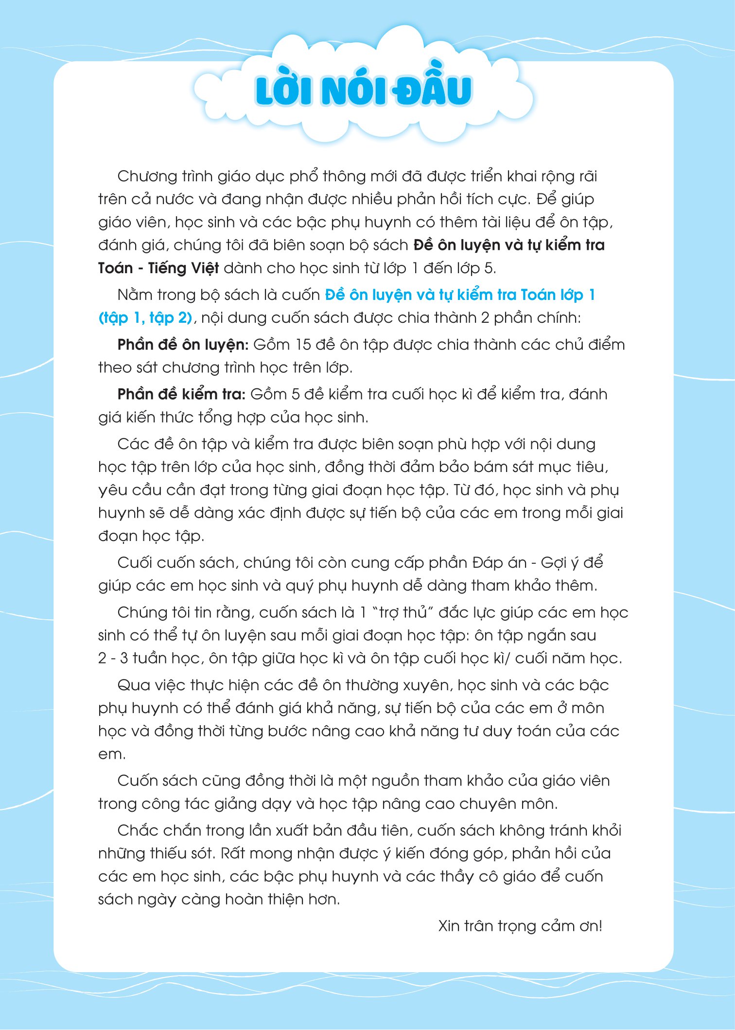 bộ đề ôn luyện và tự kiểm tra toán lớp 1 - tập 2