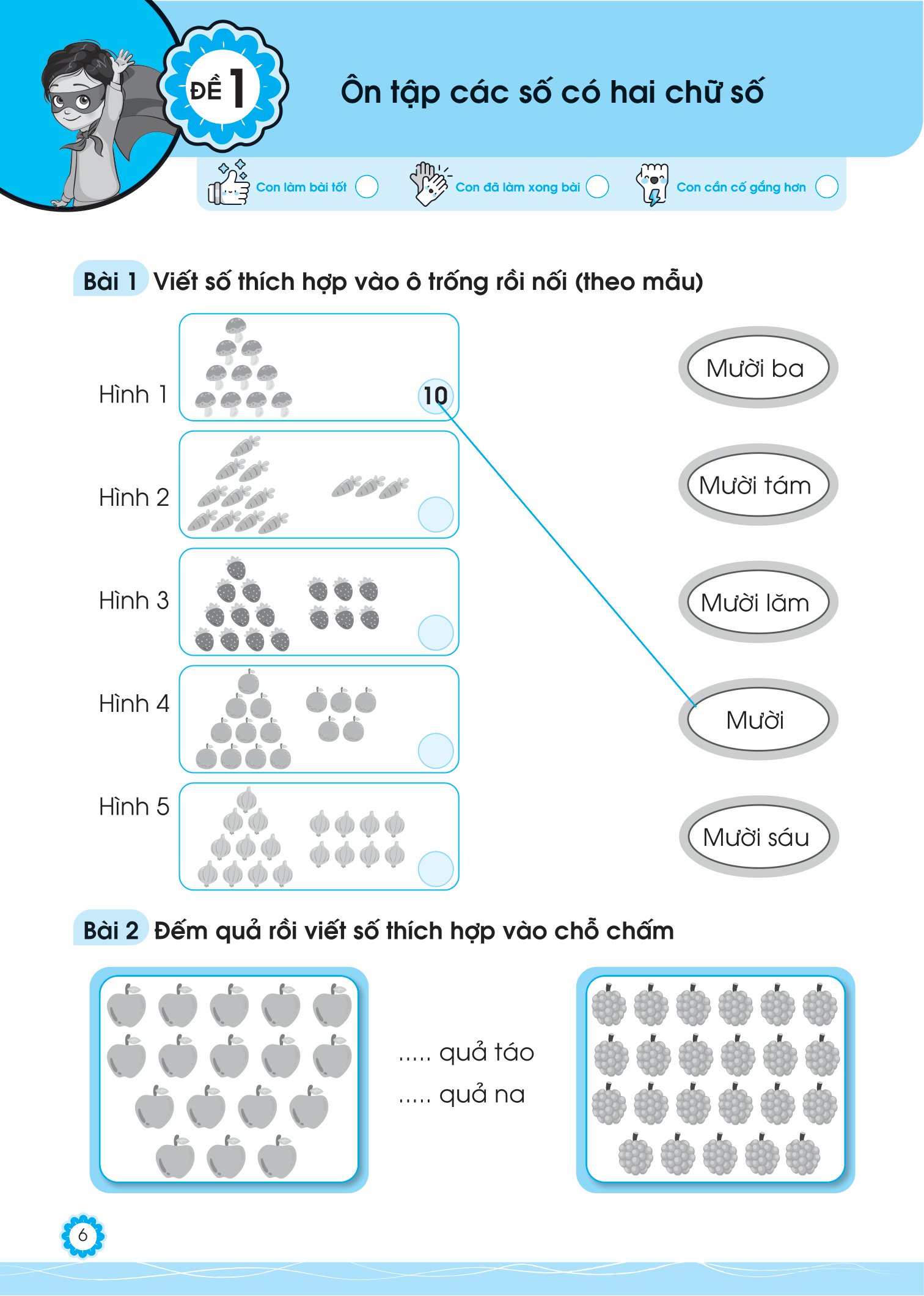 bộ đề ôn luyện và tự kiểm tra toán lớp 1 - tập 2