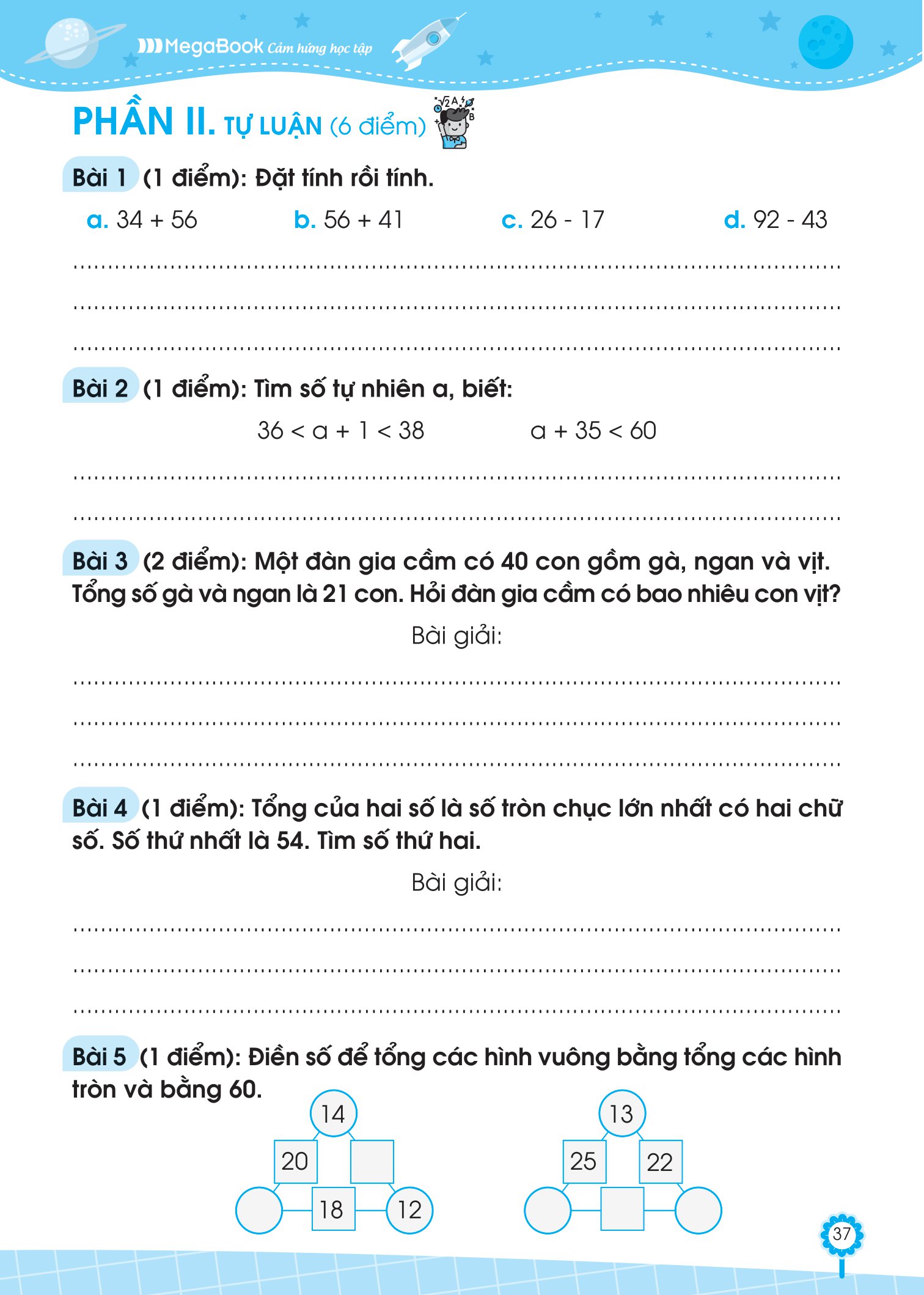 bộ đề ôn luyện và tự kiểm tra toán lớp 2 - tập 1