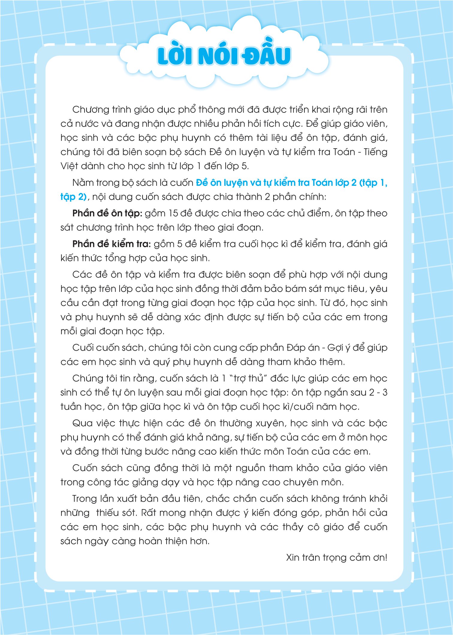 bộ đề ôn luyện và tự kiểm tra toán lớp 2 - tập 1