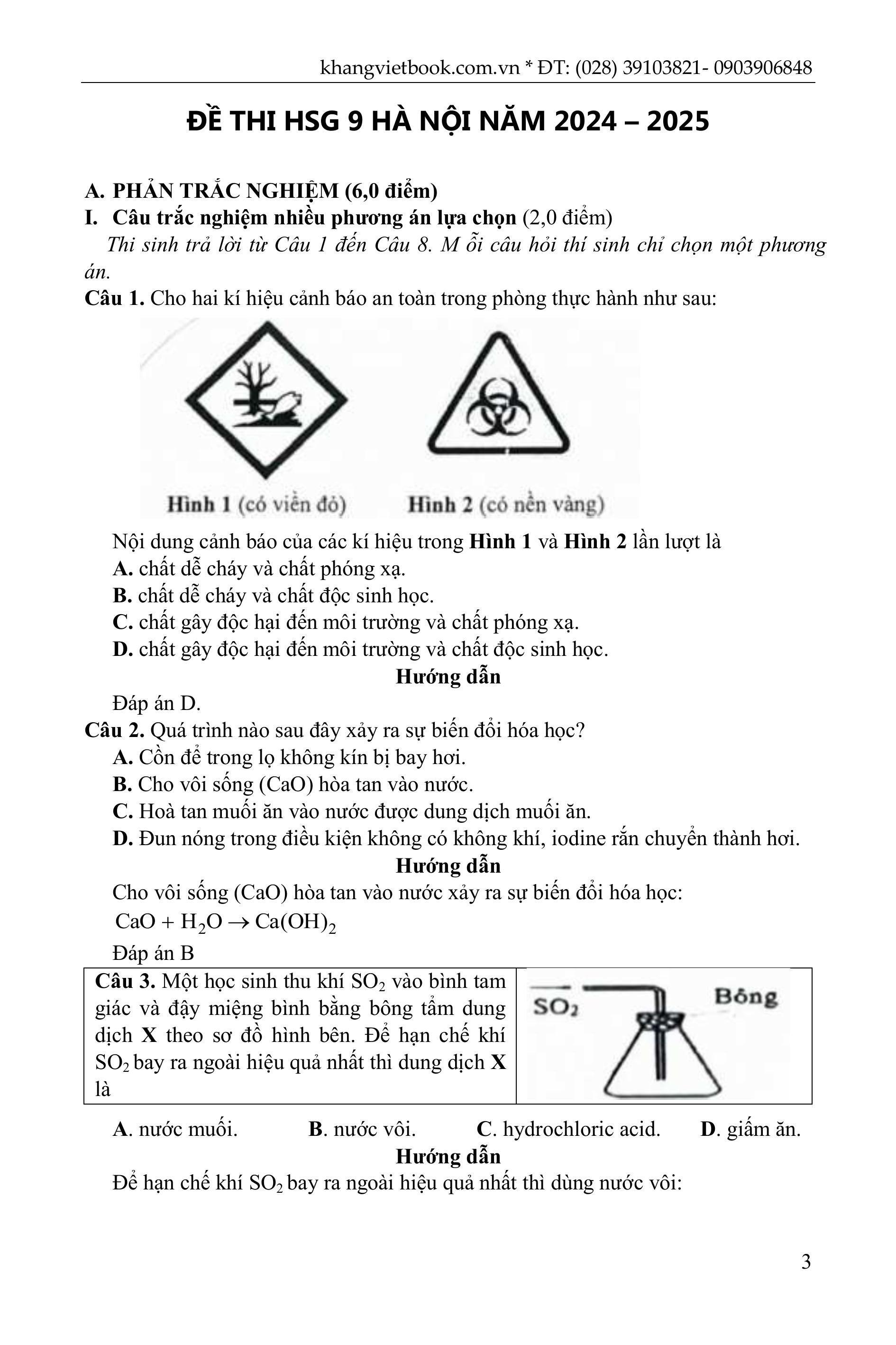 Bo De Thi Hoc Sinh Gioi Va On Thi Vao Lop 10 Chuyen Hoa