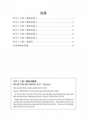 bộ đề thi mô phỏng yct - cấp độ 2