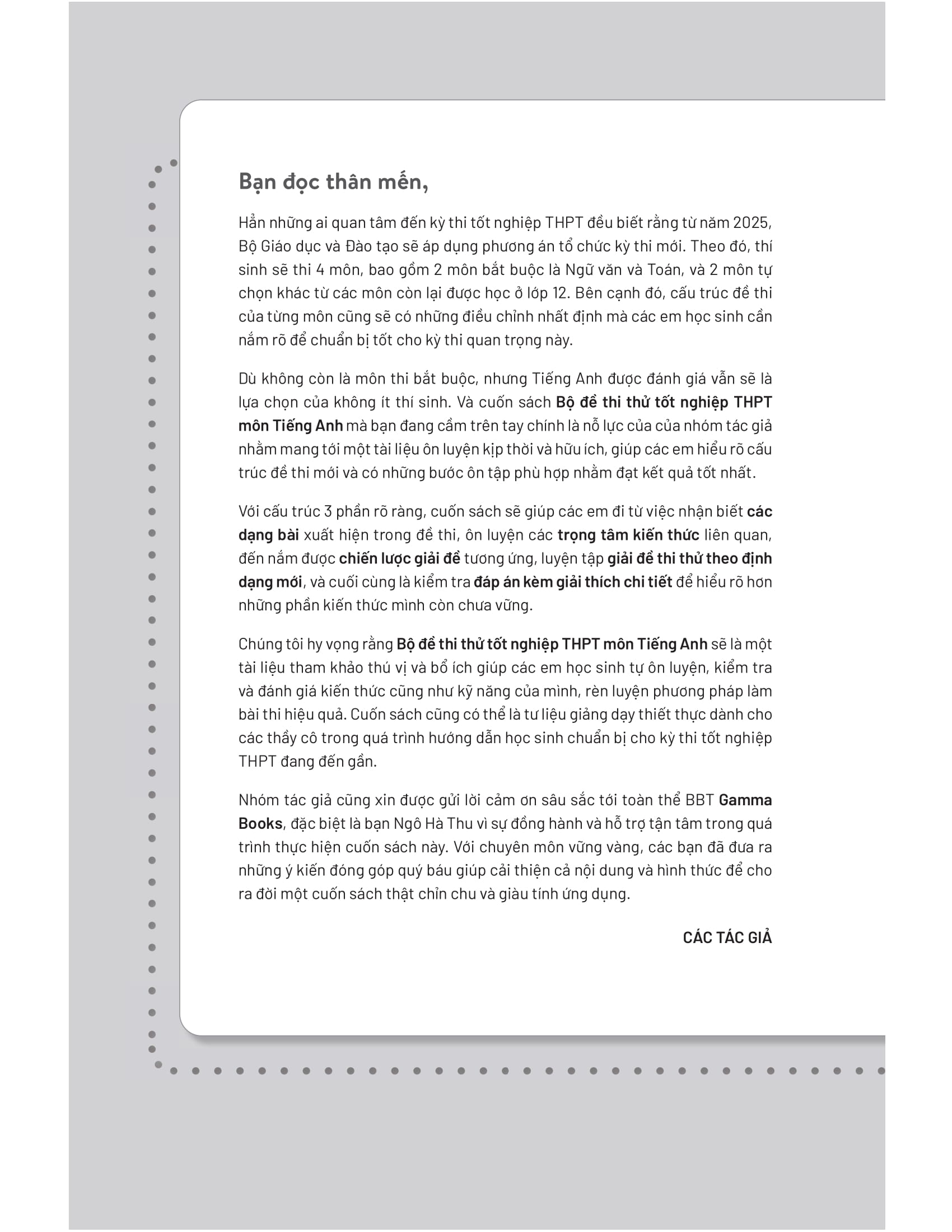 bộ đề thi thử tốt nghiệp thpt môn tiếng anh