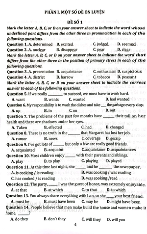 bộ đề tuyển chọn ôn thi tốt nghiệp bài thi thpt - môn tiếng anh