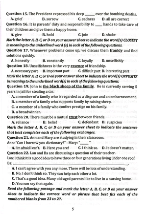 bộ đề tuyển chọn ôn thi tốt nghiệp bài thi thpt - môn tiếng anh