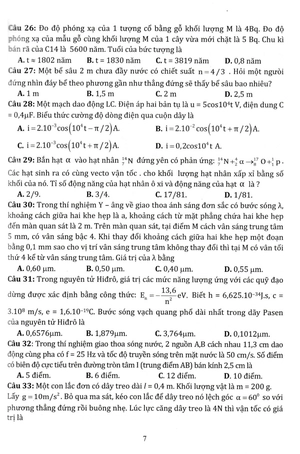 bộ đề tuyển chọn ôn thi tốt nghiệp thpt - bài thi khoa học tự nhiên