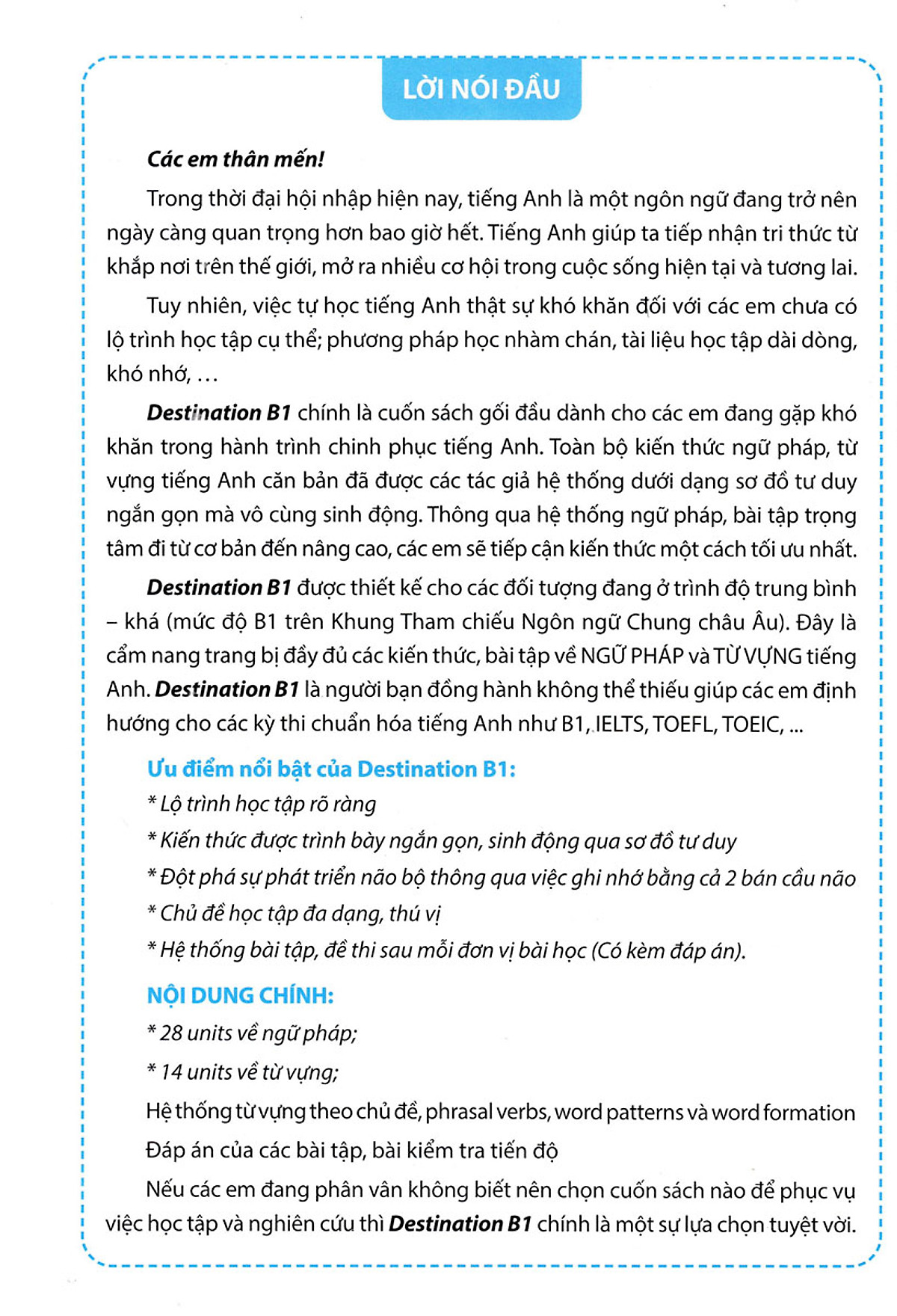 bộ destination b1 - ngữ pháp và từ vựng tiếng anh - tập 1