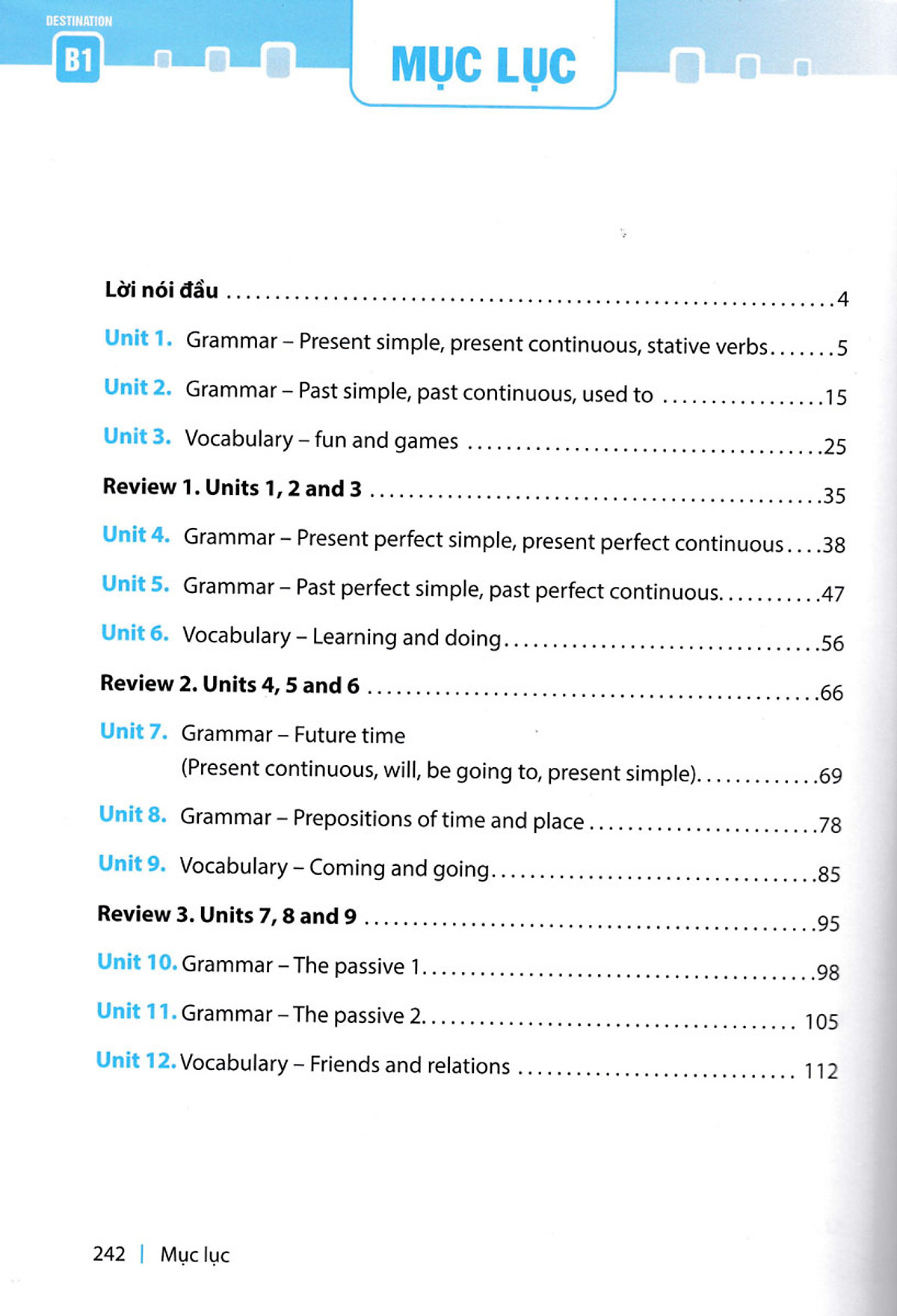 bộ destination b1 - ngữ pháp và từ vựng tiếng anh - tập 1