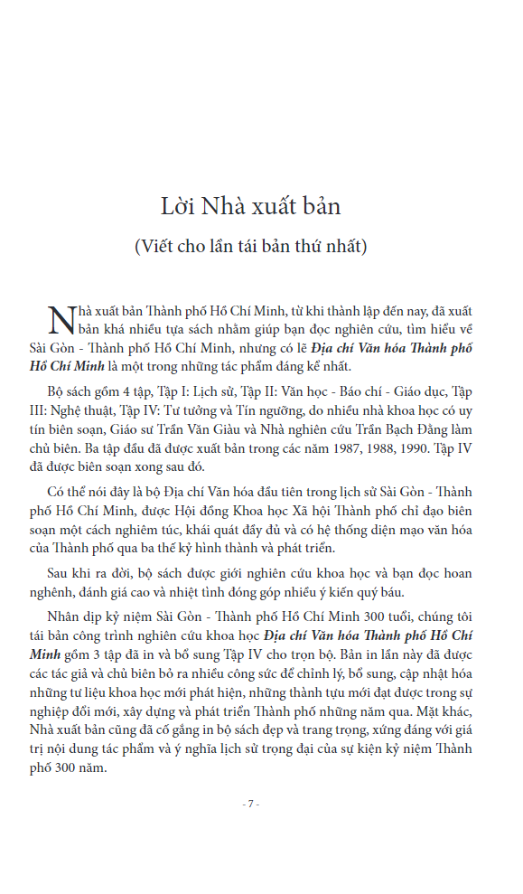 bộ địa chí văn hóa thành phố hồ chí minh tập 1 - lịch sử