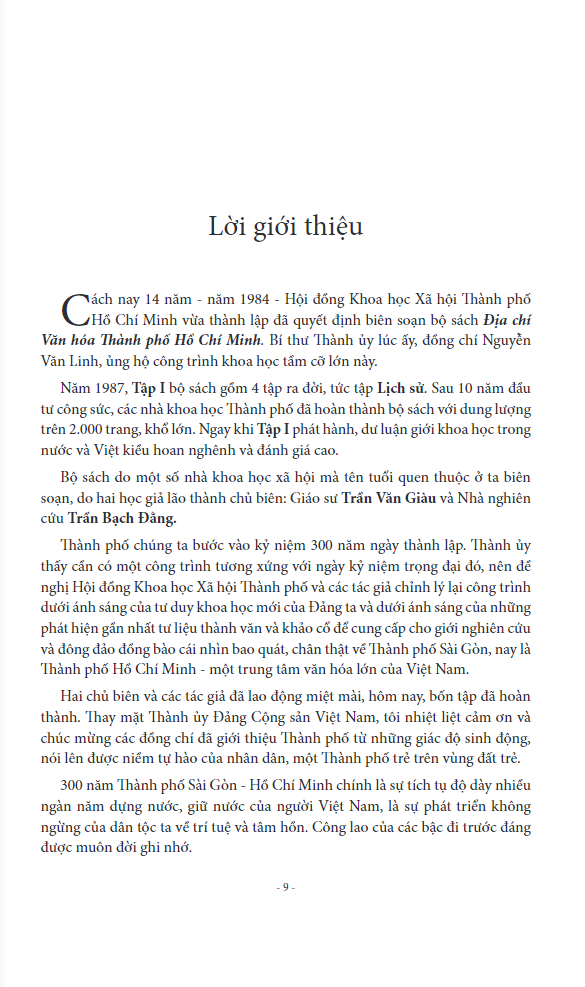 bộ địa chí văn hóa thành phố hồ chí minh tập 1 - lịch sử