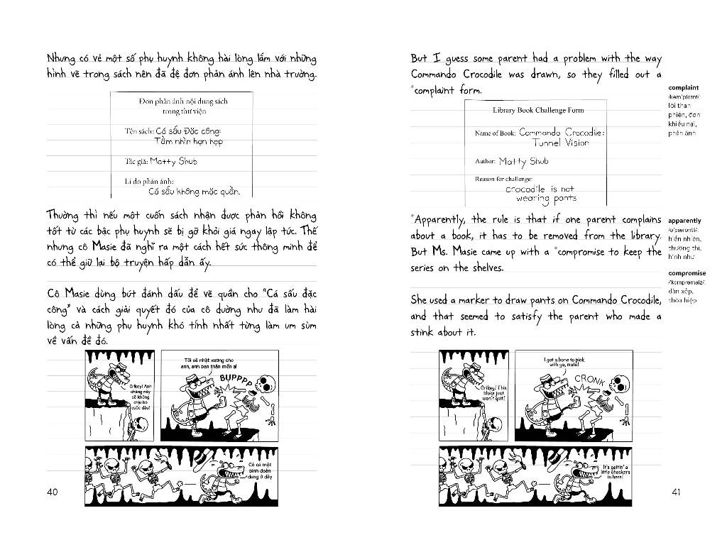 bộ diary of a wimpy kid - nhật ký chú bé nhút nhát - tập 18: out trình - no brainer (song ngữ việt-anh)