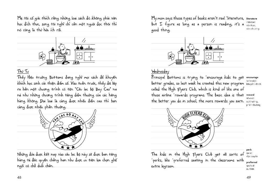 bộ diary of a wimpy kid - nhật ký chú bé nhút nhát - tập 18: out trình - no brainer (song ngữ việt-anh)