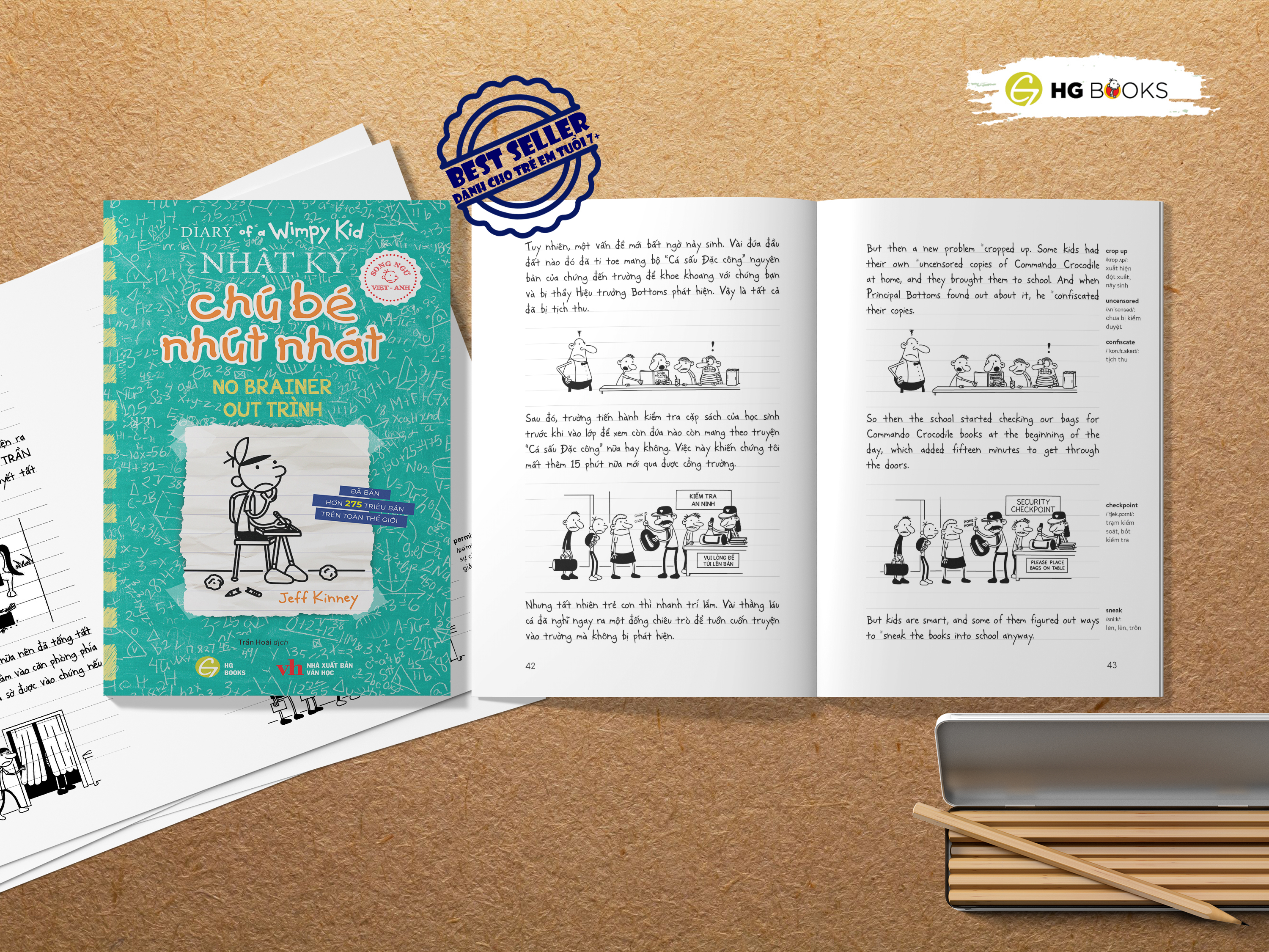 bộ diary of a wimpy kid - nhật ký chú bé nhút nhát - tập 18: out trình - no brainer (song ngữ việt-anh)