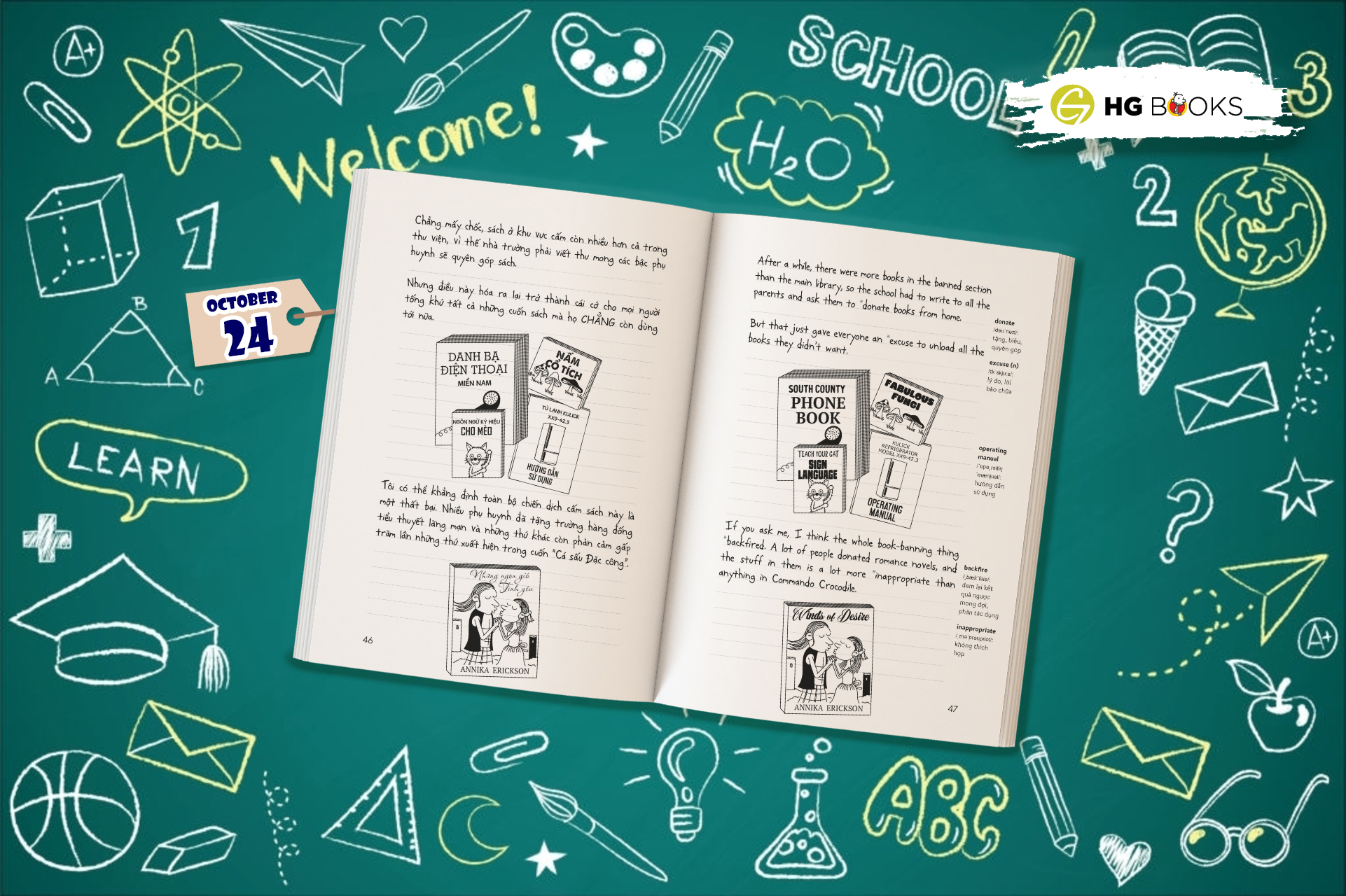 bộ diary of a wimpy kid - nhật ký chú bé nhút nhát - tập 18: out trình - no brainer (song ngữ việt-anh)