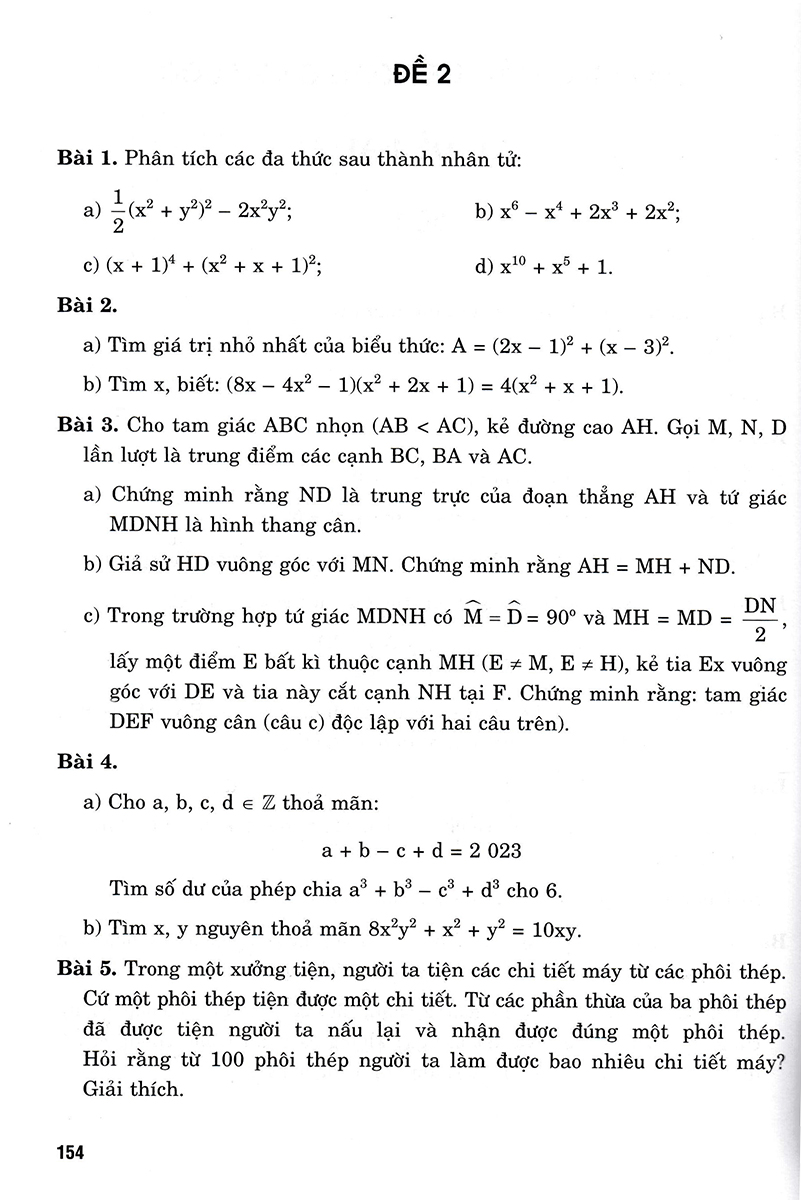 bộ định hướng và phát triển tư duy giải bài tập toán khó lớp 8 - tập 1