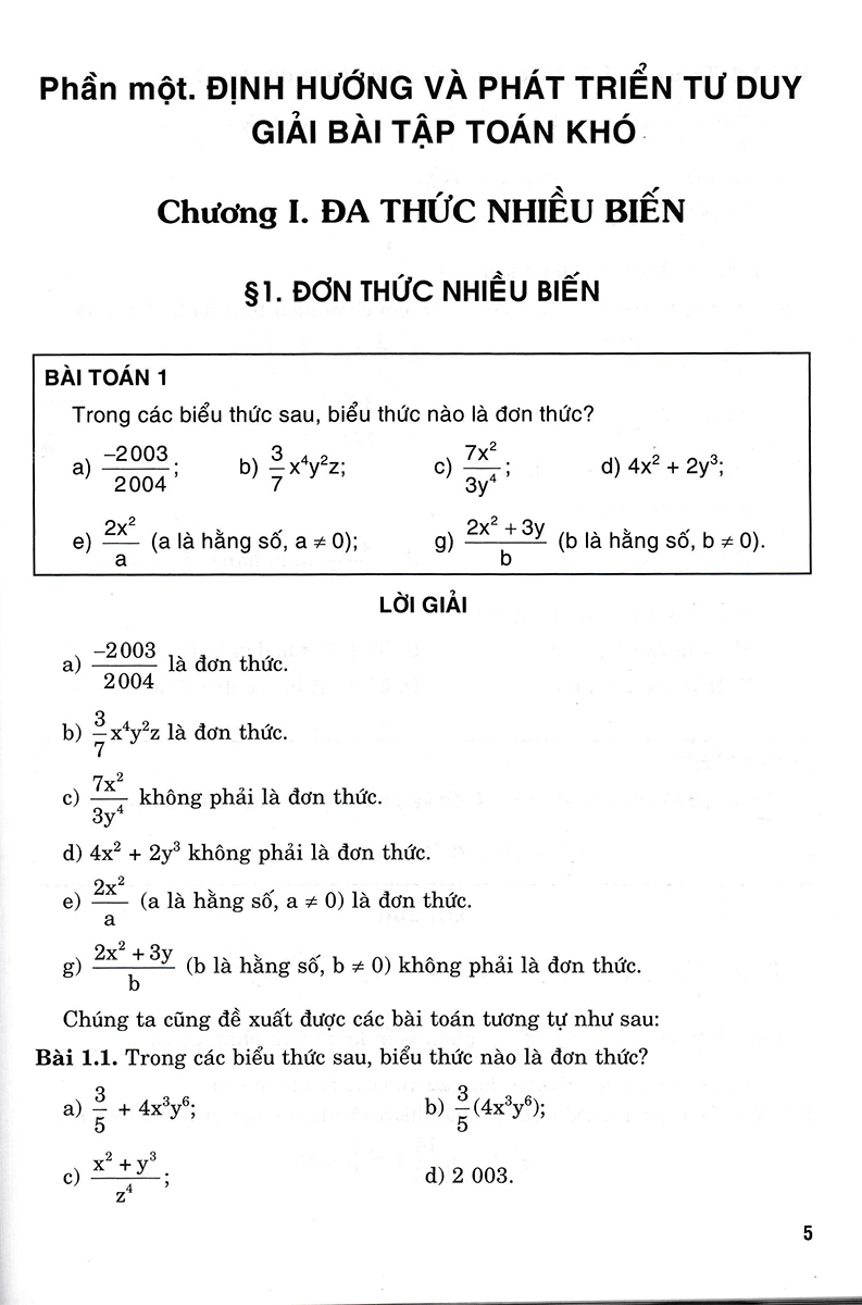 bộ định hướng và phát triển tư duy giải bài tập toán khó lớp 8 - tập 1