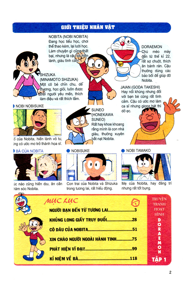 bộ doraemon - hoạt hình màu - tập 1 (tái bản 2020)