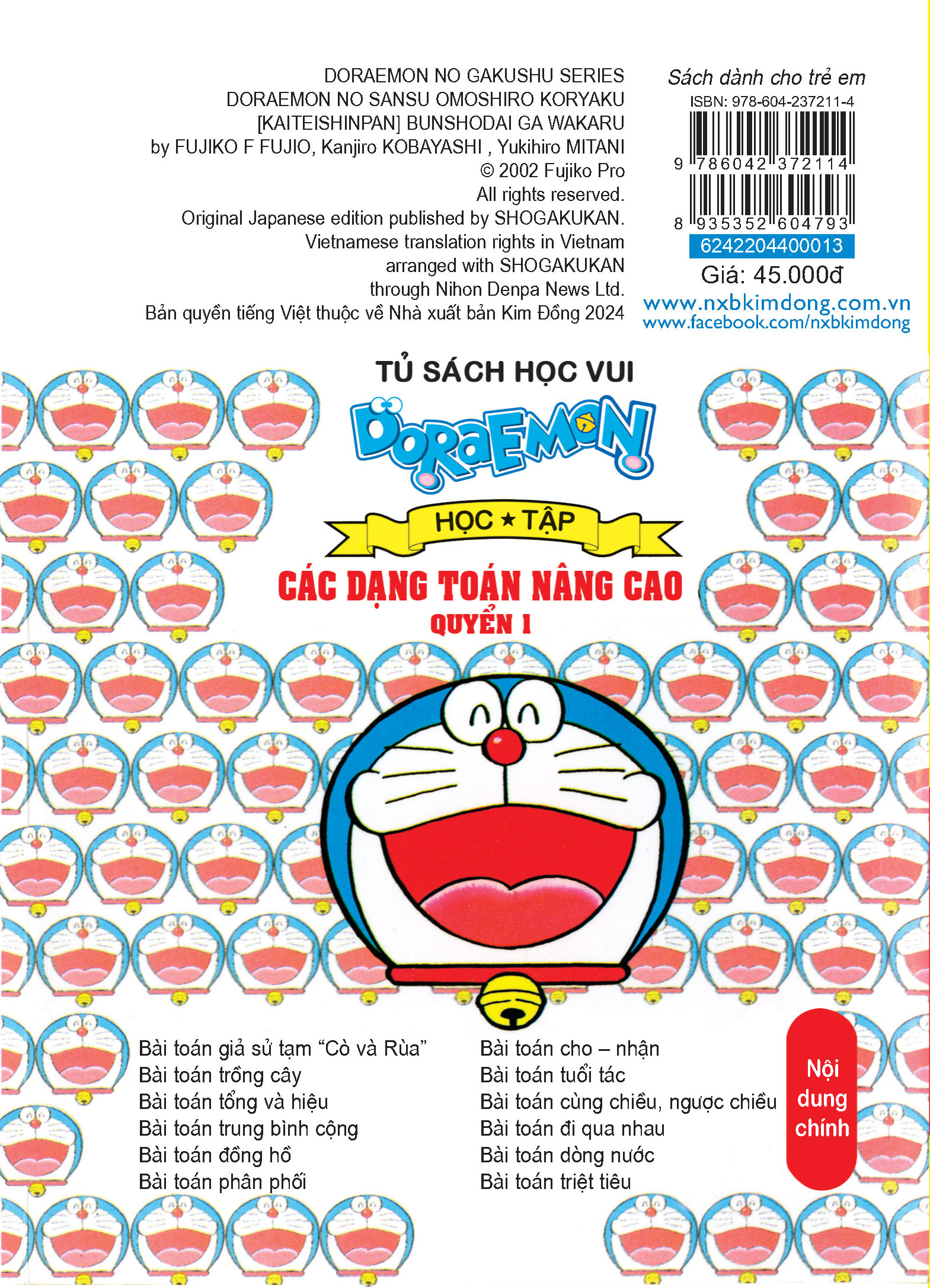 bộ doraemon học tập - các dạng toán nâng cao - quyển 1 (tái bản 2024)