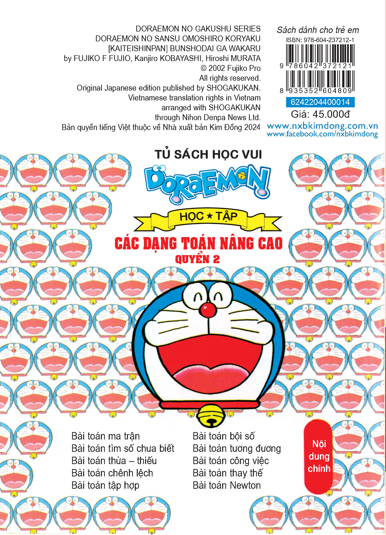 bộ doraemon học tập - các dạng toán nâng cao - quyển 2 (tái bản 2024)