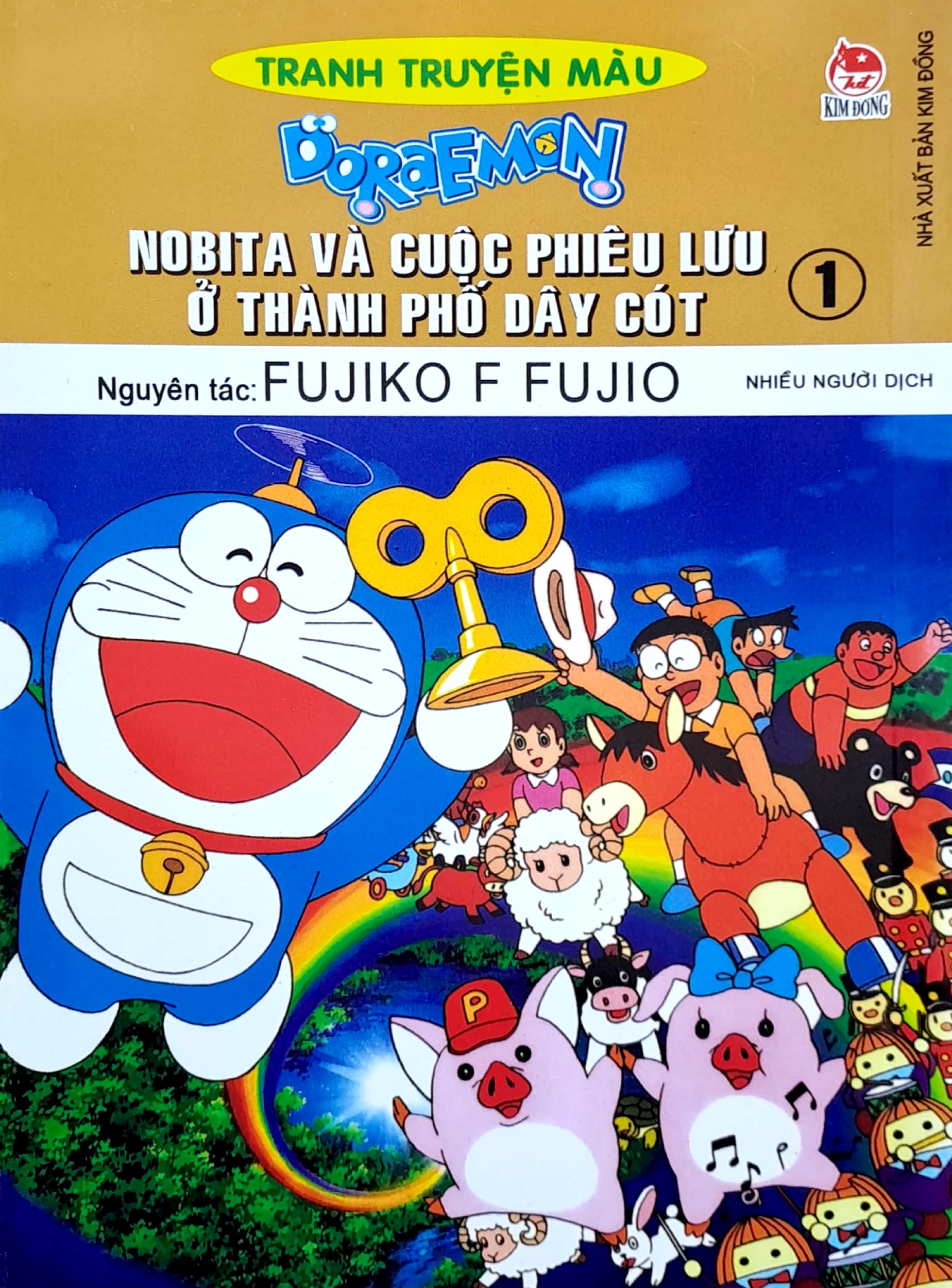 bộ doraemon - tranh truyện màu - nobita và cuộc phiêu lưu ở thành phố dây cót - tập 1 (tái bản 2023)