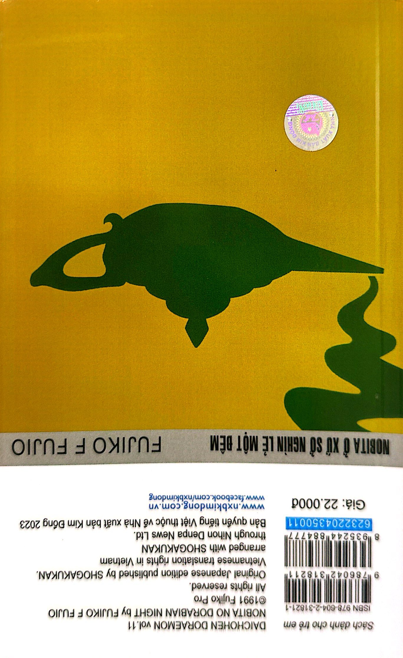 bộ doraemon - truyện dài - tập 11 - nobita ở xứ sở nghìn lẻ một đêm (tái bản 2023)