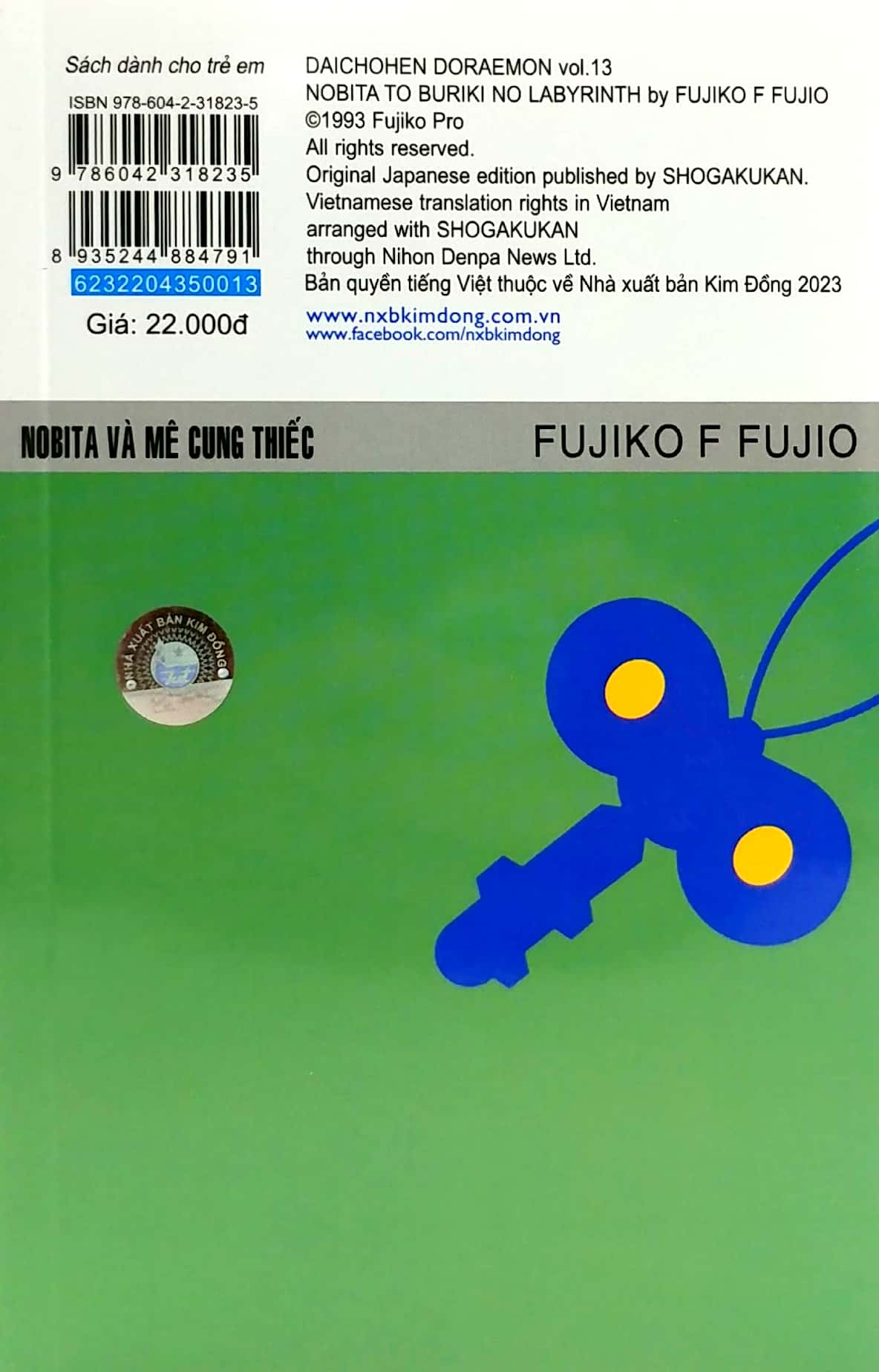 bộ doraemon - truyện dài - tập 13 - nobita và mê cung thiếc (tái bản 2023)