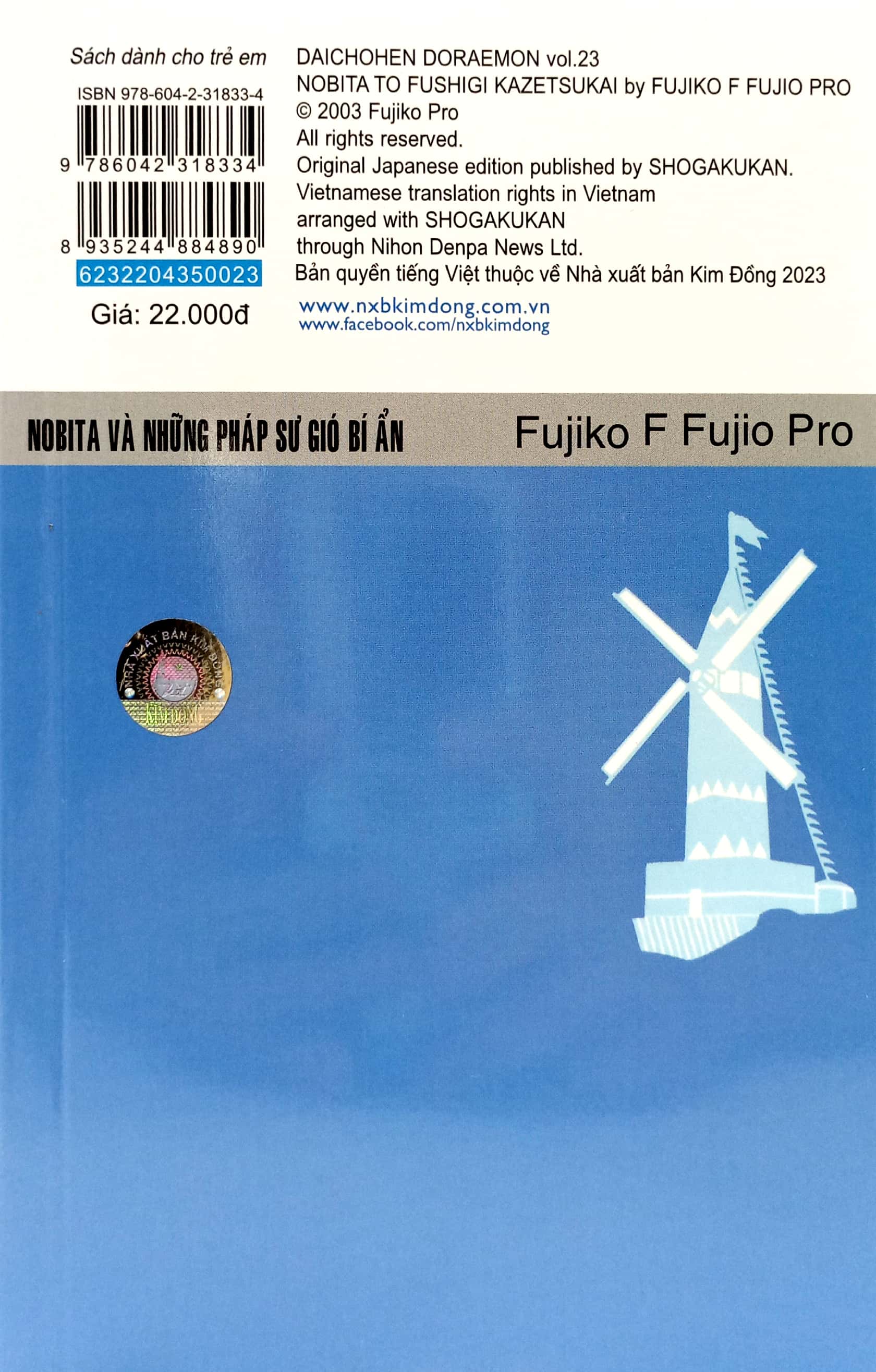 bộ doraemon - truyện dài - tập 23 - nobita và những pháp sư gió bí ẩn (tái bản 2023)