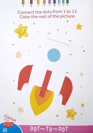 bộ dot to dot color - the rest of the picture - nối số và tô màu 4