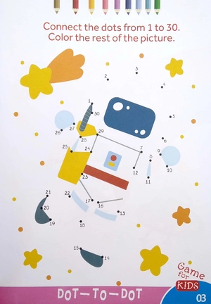 bộ dot to dot color - the rest of the picture - nối số và tô màu 4