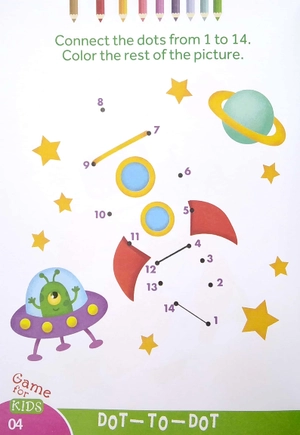 bộ dot to dot color - the rest of the picture - nối số và tô màu 4