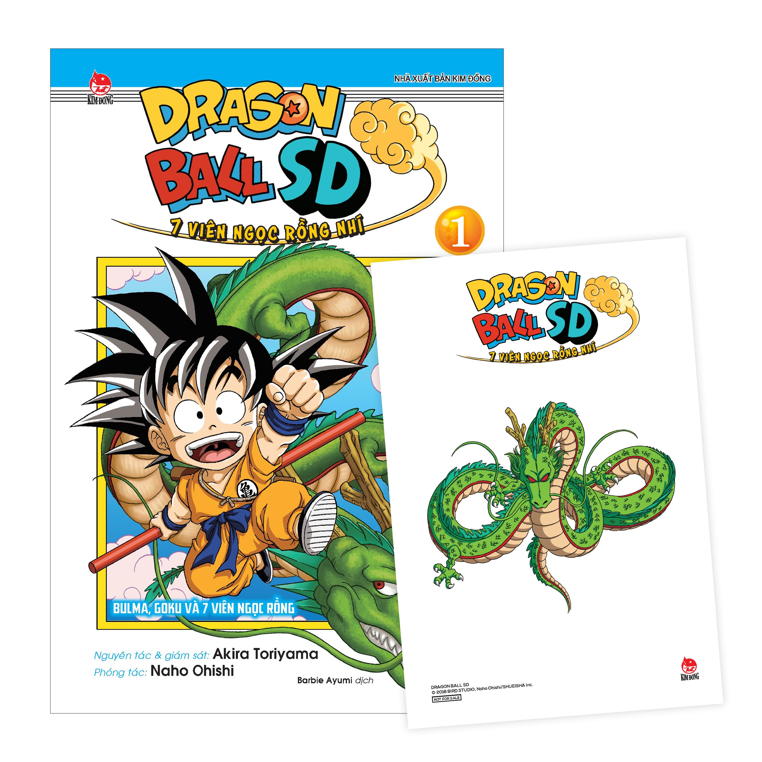 bộ dragon ball sd - 7 viên ngọc rồng nhí - tập 1 - buma, goku và 7 viên ngọc rồng - tặng kèm postcard hai mặt