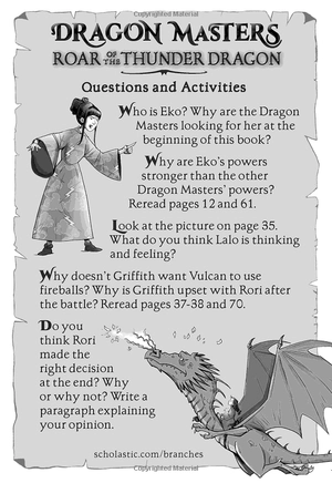 bộ dragon masters #8: roar of the thunder dragon