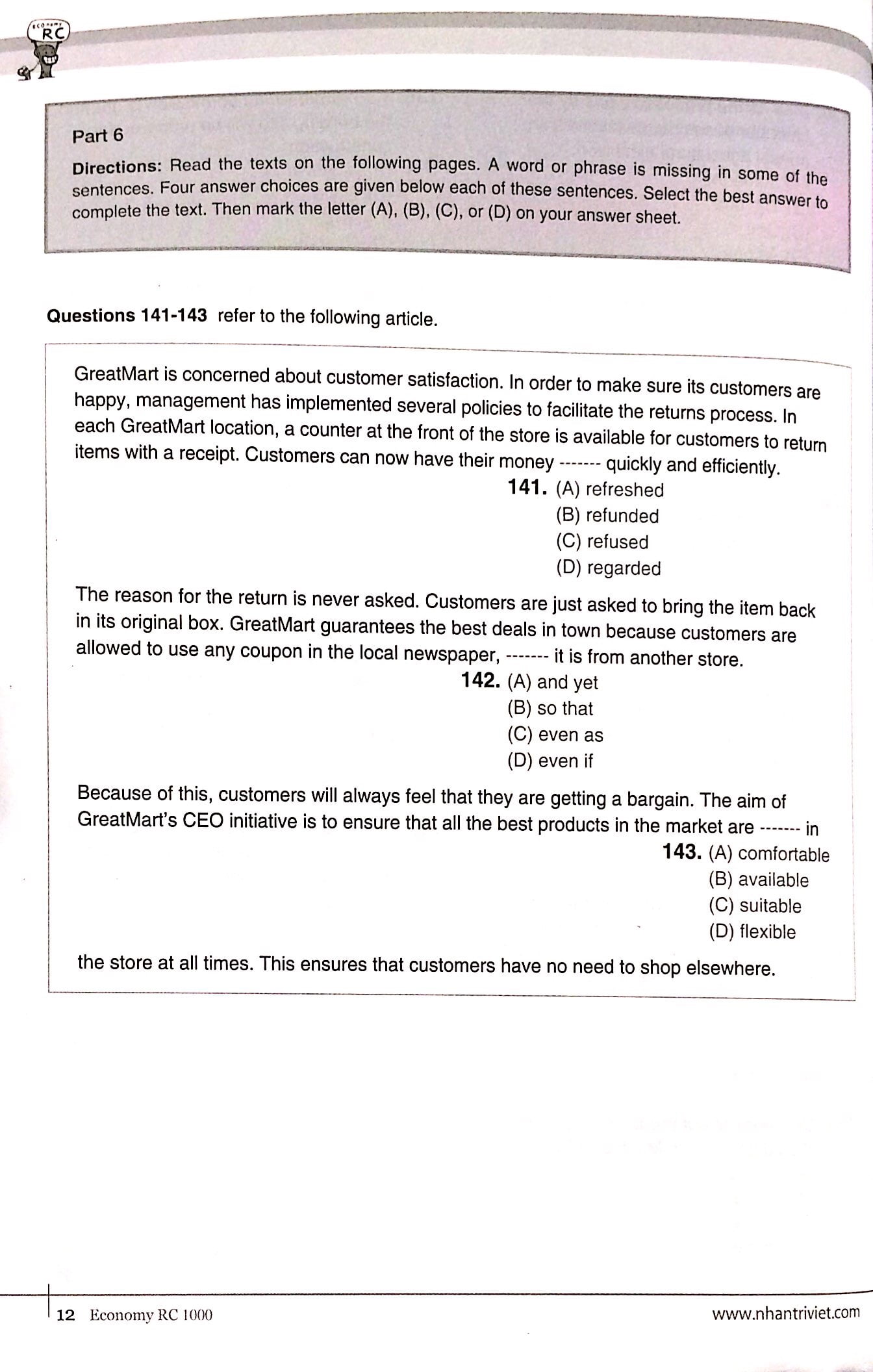 bộ economy toeic rc1000 vol 2