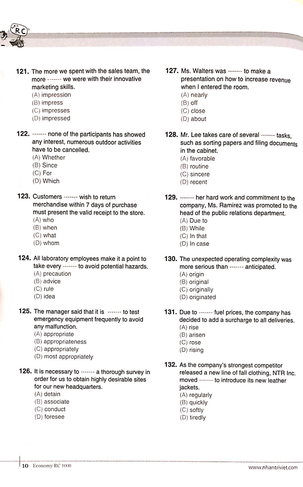 bộ economy toeic rc1000 volume 1