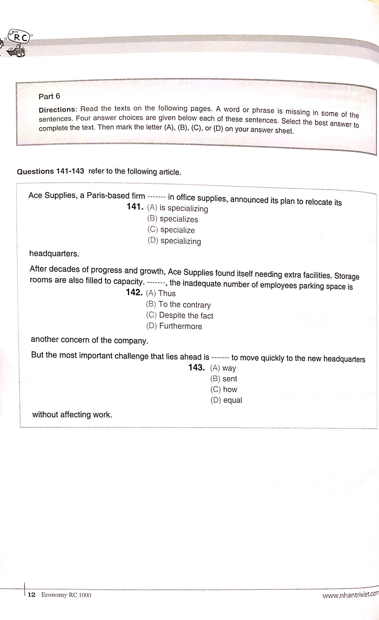 bộ economy toeic rc1000 volume 1