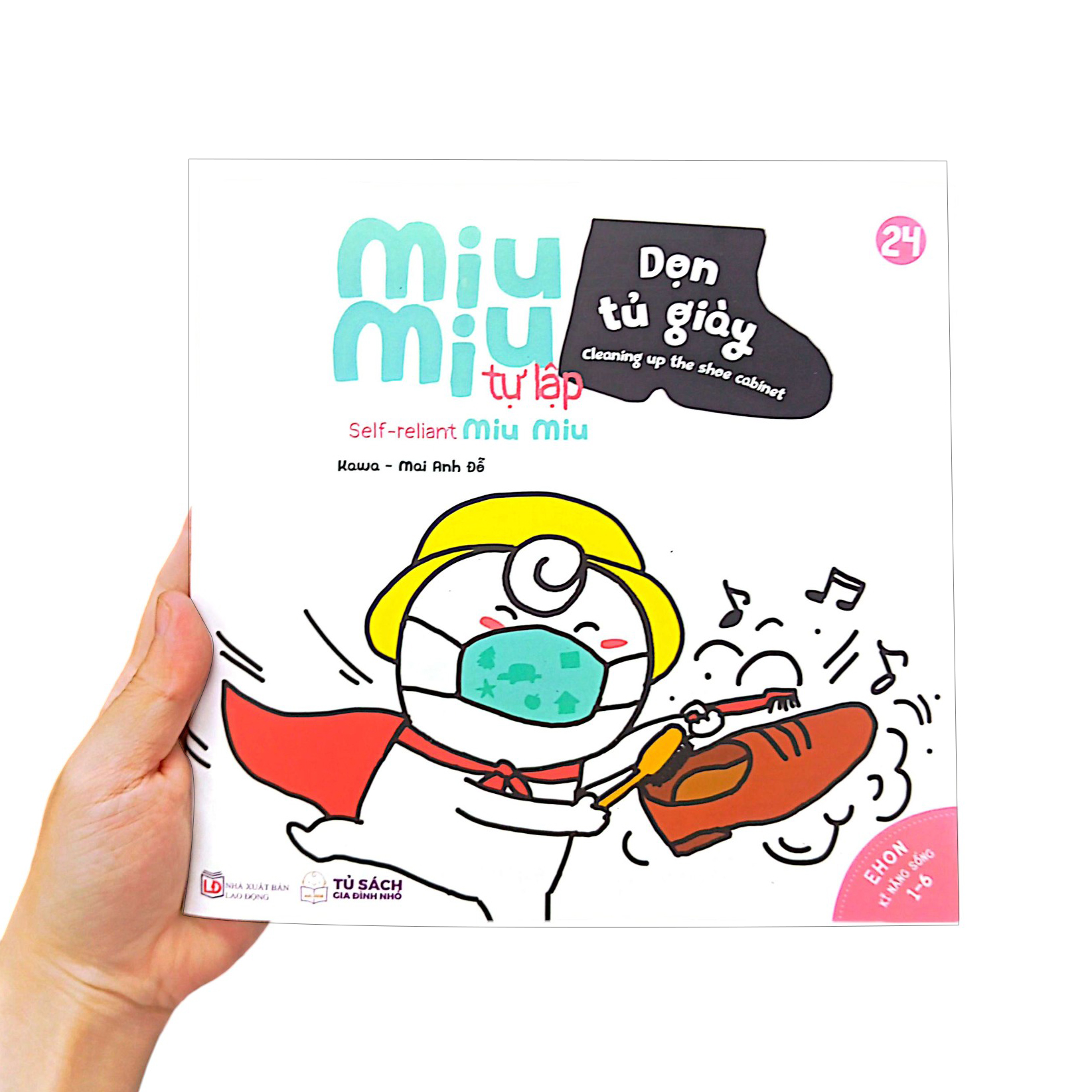 bộ ehon kĩ năng sống - tập 24 - miu miu tự lập - dọn tủ giày (dành cho độ tuổi 1-6) (tái bản 2023)