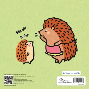bộ ehon kỹ năng sống - cùng con học cách cư xử - nhím con ai lại nói trống không như thế! (từ 1 - 6 tuổi)