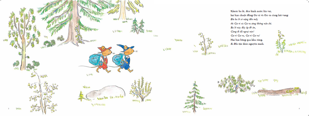 bộ ehon - mọt sách mogu - gư-ri và gư-ra đi dã ngoại (từ 1 - 6 tuổi)