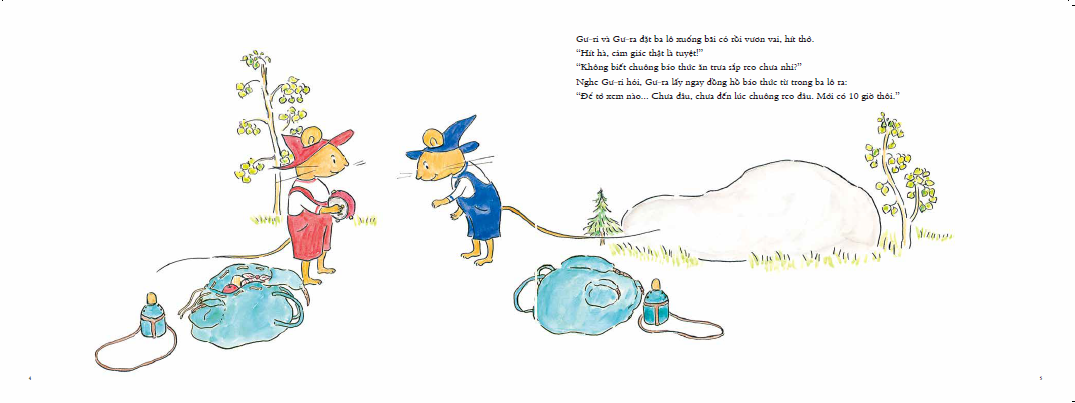 bộ ehon - mọt sách mogu - gư-ri và gư-ra đi dã ngoại (từ 1 - 6 tuổi)